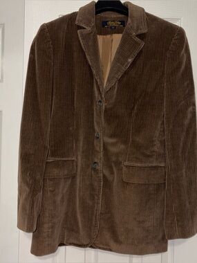 Brooks Brothers corduroy brown equestrian and poet core look. Made in USA Sz 4